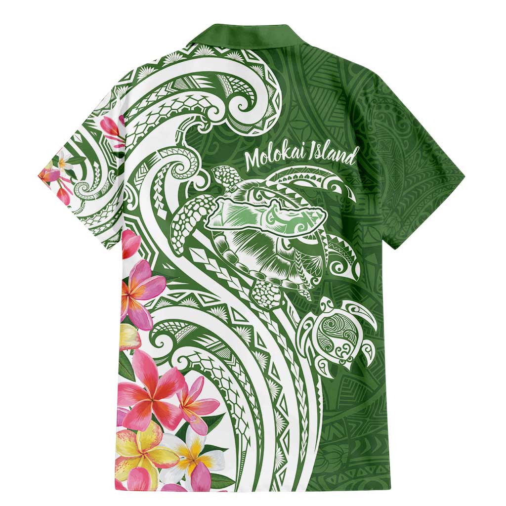 Aloha Molokai Island Personalized Family Matching Mermaid Dress and Hawaiian Shirt Sage Dreamy Turtle LT7 - Polynesian Pride