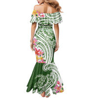 Aloha Molokai Island Personalized Family Matching Mermaid Dress and Hawaiian Shirt Sage Dreamy Turtle LT7 - Polynesian Pride