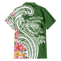 Aloha Molokai Island Personalized Hawaiian Shirt Sage Dreamy Turtle LT7 - Polynesian Pride