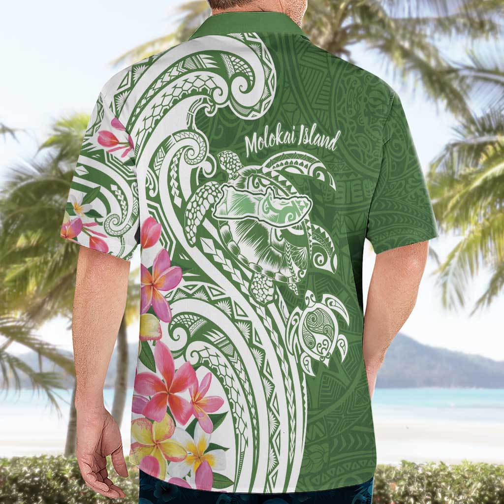 Aloha Molokai Island Personalized Hawaiian Shirt Sage Dreamy Turtle LT7 - Polynesian Pride