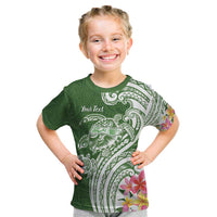 Aloha Molokai Island Personalized Kid T Shirt Sage Dreamy Turtle LT7 Sage Green - Polynesian Pride