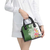 Aloha Molokai Island Personalized Shoulder Handbag Sage Dreamy Turtle