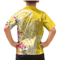 Aloha Oahu Island Personalized Family Matching Mermaid Dress and Hawaiian Shirt Yellow Dreamy Turtle LT7 - Polynesian Pride