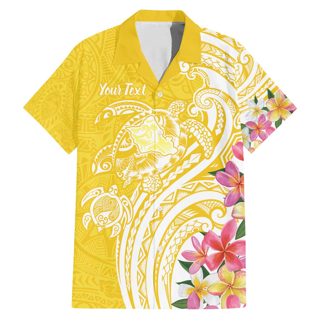 Aloha Oahu Island Personalized Family Matching Mermaid Dress and Hawaiian Shirt Yellow Dreamy Turtle LT7 Dad's Shirt - Short Sleeve Yellow - Polynesian Pride