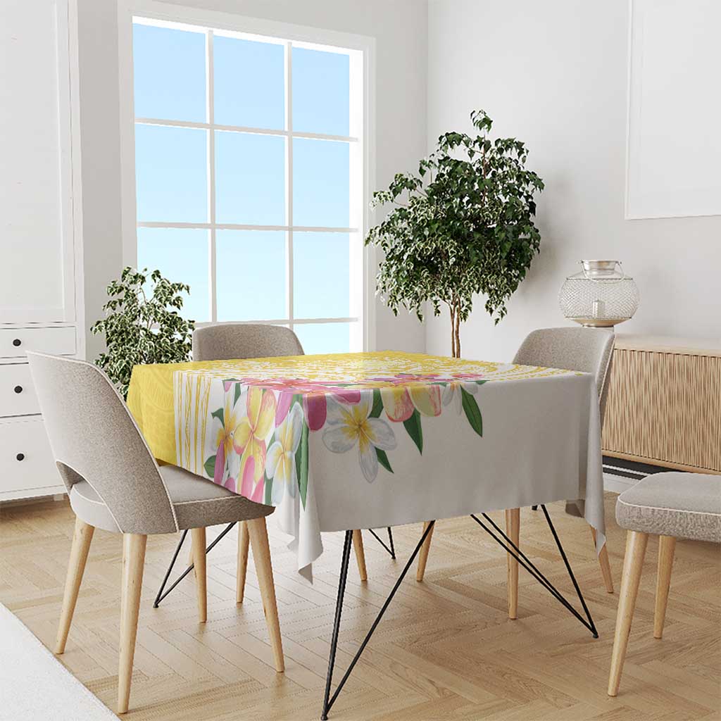 Aloha Oahu Island Personalized Tablecloth Yellow Dreamy Turtle