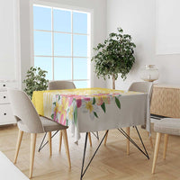Aloha Oahu Island Personalized Tablecloth Yellow Dreamy Turtle