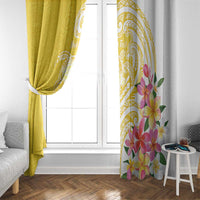 Aloha Oahu Island Personalized Window Curtain Yellow Dreamy Turtle