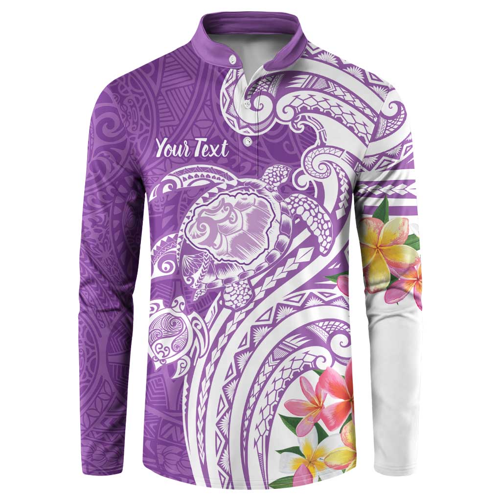 Aloha Kauai Island Personalized Button Sweatshirt Lilac Dreamy Turtle