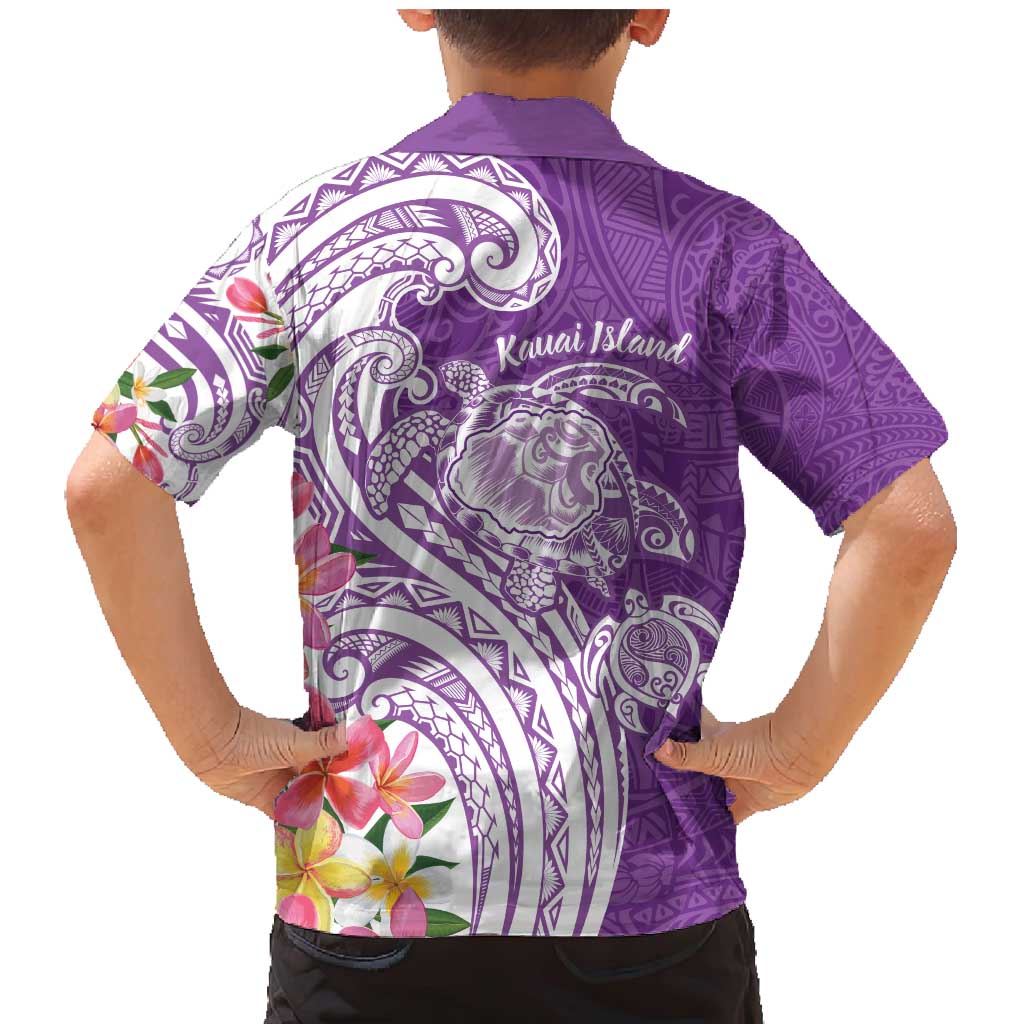 Aloha Kauai Island Personalized Family Matching Mermaid Dress and Hawaiian Shirt Lilac Dreamy Turtle LT7 - Polynesian Pride