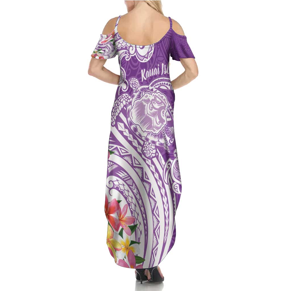 Aloha Kauai Island Personalized Family Matching Summer Maxi Dress and Hawaiian Shirt Lilac Dreamy Turtle LT7 - Polynesian Pride