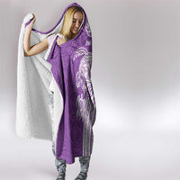 Aloha Kauai Island Personalized Hooded Blanket Lilac Dreamy Turtle
