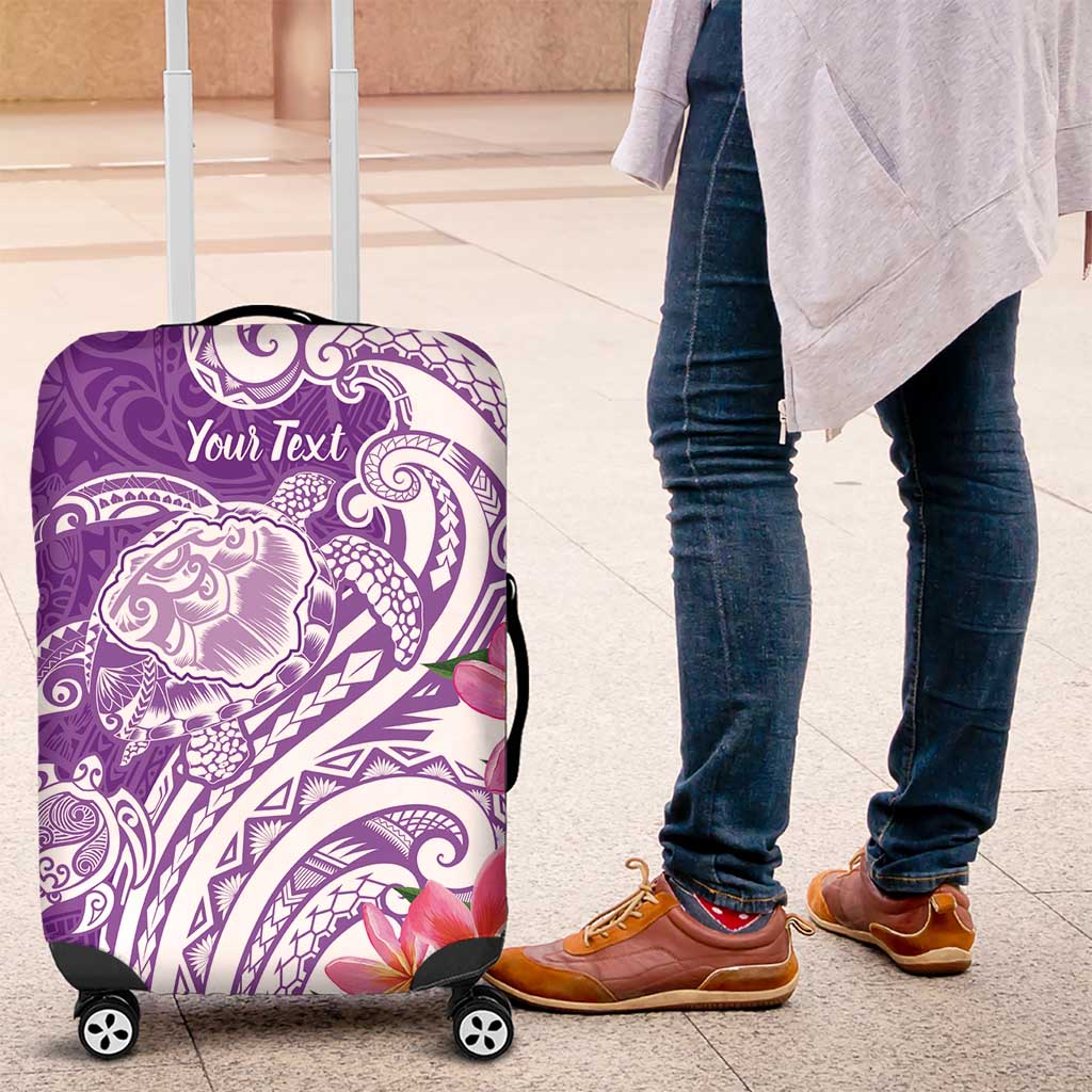 Aloha Kauai Island Personalized Luggage Cover Lilac Dreamy Turtle LT7 Lilac - Polynesian Pride