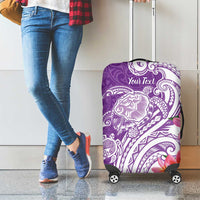 Aloha Kauai Island Personalized Luggage Cover Lilac Dreamy Turtle LT7 - Polynesian Pride