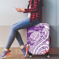 Aloha Kauai Island Personalized Luggage Cover Lilac Dreamy Turtle LT7 - Polynesian Pride