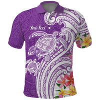 Aloha Kauai Island Personalized Polo Shirt Lilac Dreamy Turtle LT7 Lilac - Polynesian Pride