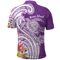 Aloha Kauai Island Personalized Polo Shirt Lilac Dreamy Turtle LT7 - Polynesian Pride