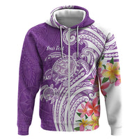 Aloha Kauai Island Personalized Zip Hoodie Lilac Dreamy Turtle LT7 Zip Hoodie Lilac - Polynesian Pride