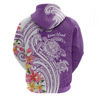 Aloha Kauai Island Personalized Zip Hoodie Lilac Dreamy Turtle LT7 - Polynesian Pride