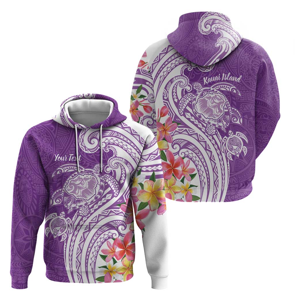 Aloha Kauai Island Personalized Zip Hoodie Lilac Dreamy Turtle LT7 - Polynesian Pride