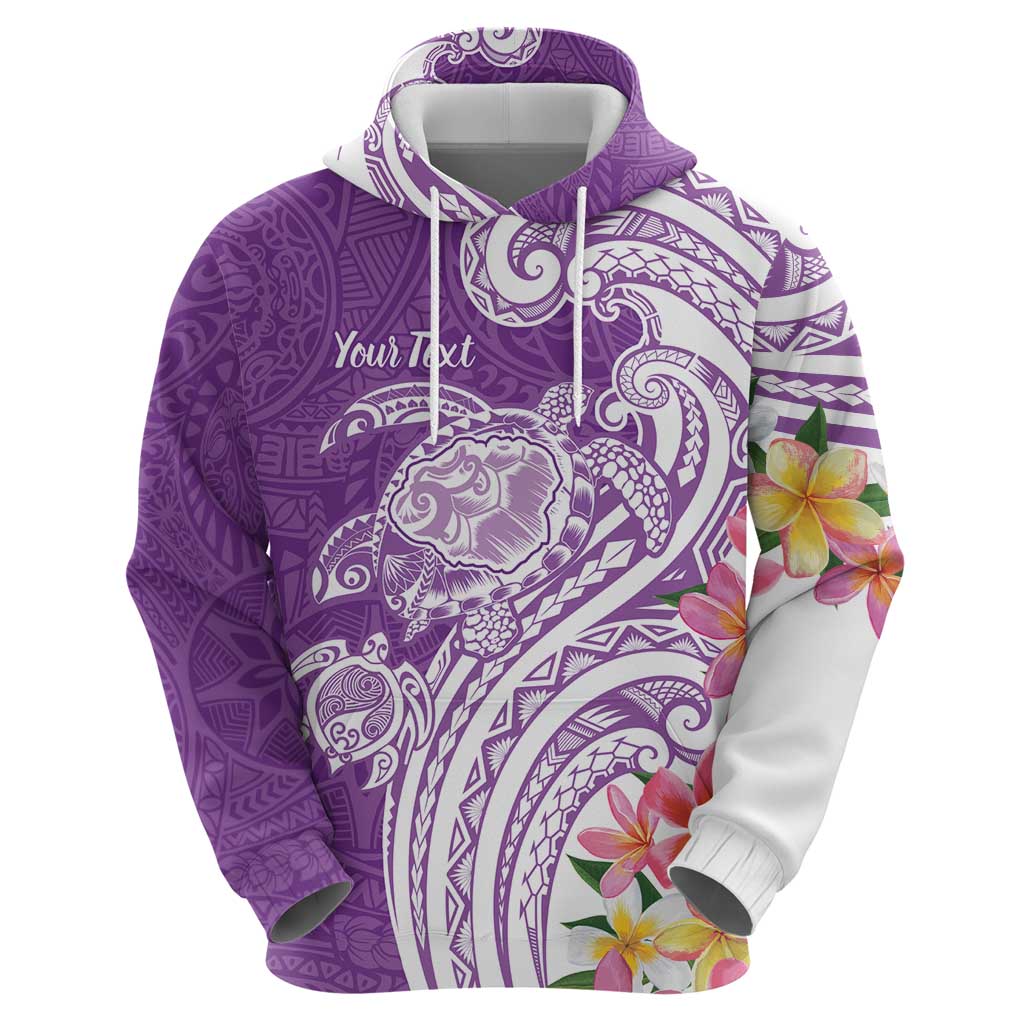 Aloha Kauai Island Personalized Zip Hoodie Lilac Dreamy Turtle LT7 - Polynesian Pride