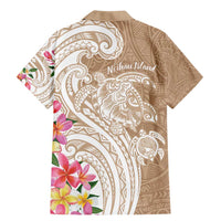 Aloha Niihau Island Personalized Family Matching Mermaid Dress and Hawaiian Shirt Beige Dreamy Turtle LT7 - Polynesian Pride