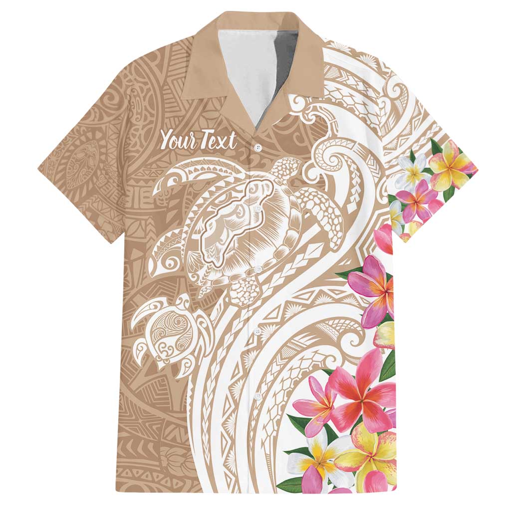 Aloha Niihau Island Personalized Family Matching Off Shoulder Maxi Dress and Hawaiian Shirt Beige Dreamy Turtle LT7 Dad's Shirt - Short Sleeve Beige - Polynesian Pride