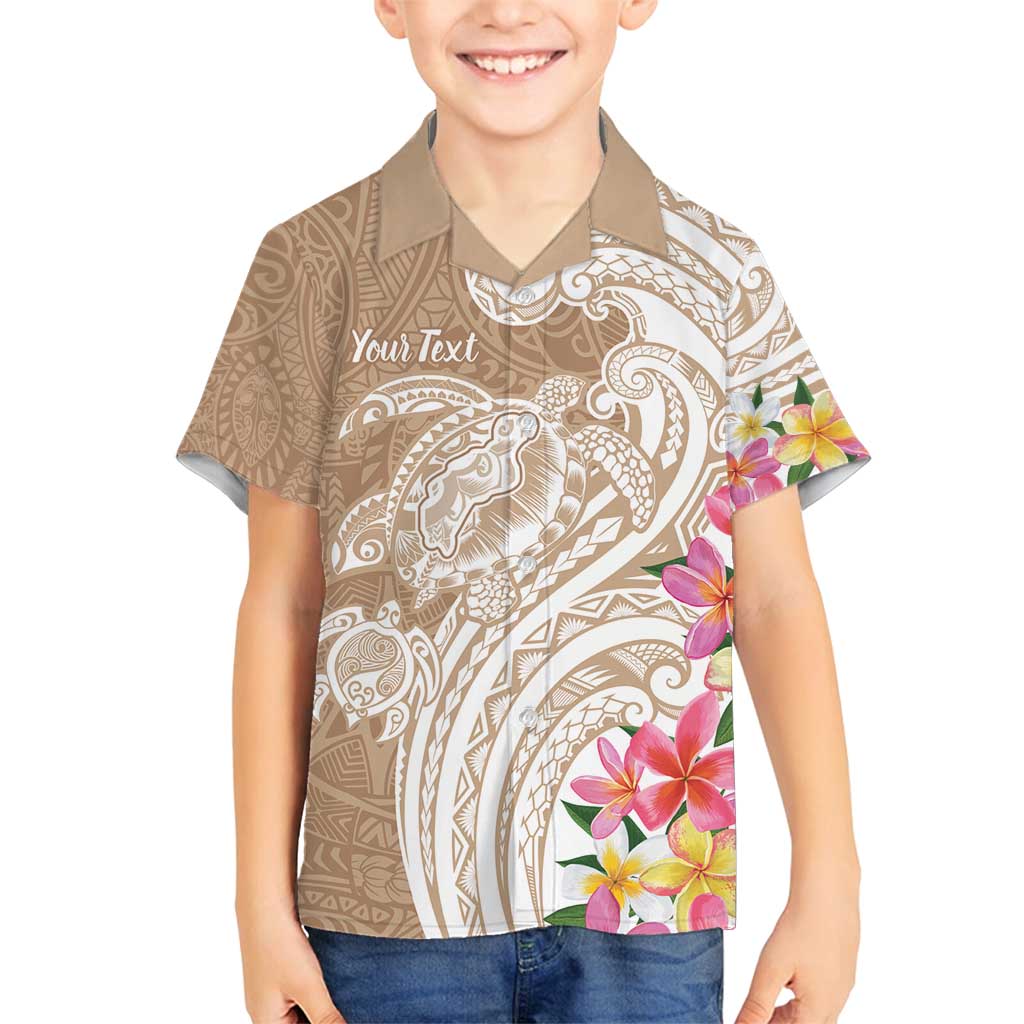 Aloha Niihau Island Personalized Family Matching Summer Maxi Dress and Hawaiian Shirt Beige Dreamy Turtle LT7 Son's Shirt Beige - Polynesian Pride