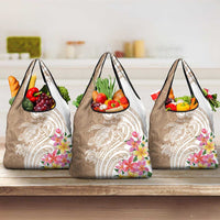 Aloha Niihau Island Personalized Grocery Bag Beige Dreamy Turtle LT7 3-pack One Size Beige - Polynesian Pride