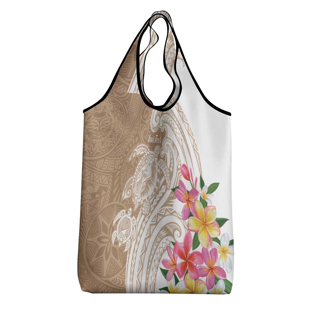 Aloha Niihau Island Personalized Grocery Bag Beige Dreamy Turtle LT7 - Polynesian Pride