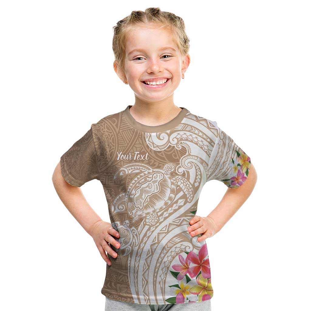 Aloha Niihau Island Personalized Kid T Shirt Beige Dreamy Turtle LT7 Beige - Polynesian Pride