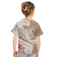 Aloha Niihau Island Personalized Kid T Shirt Beige Dreamy Turtle LT7 - Polynesian Pride