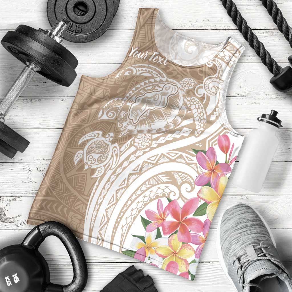 Aloha Ni’ihau Island Personalized Men Tank Top Beige Dreamy Turtle