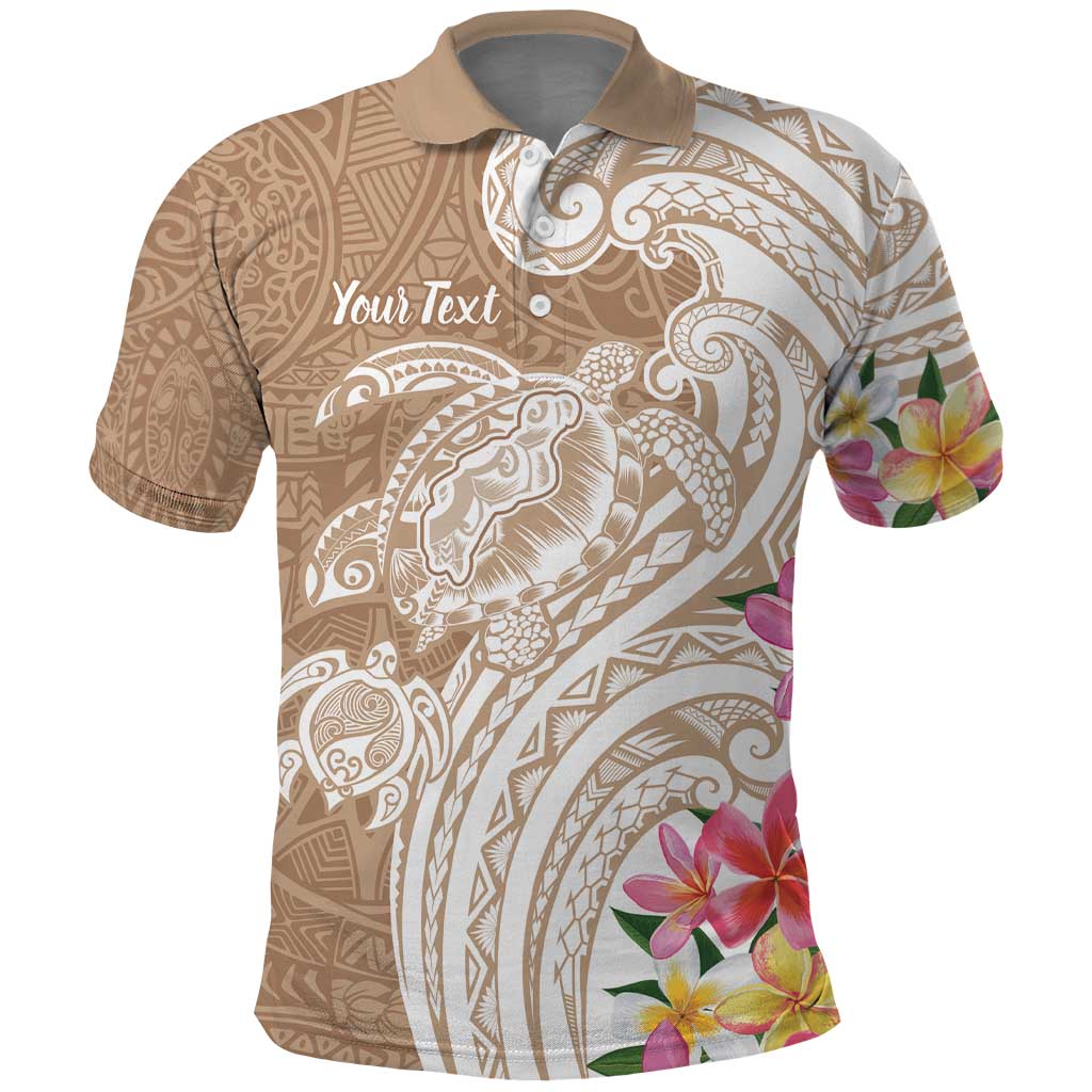 Aloha Niihau Island Personalized Polo Shirt Beige Dreamy Turtle LT7 Beige - Polynesian Pride