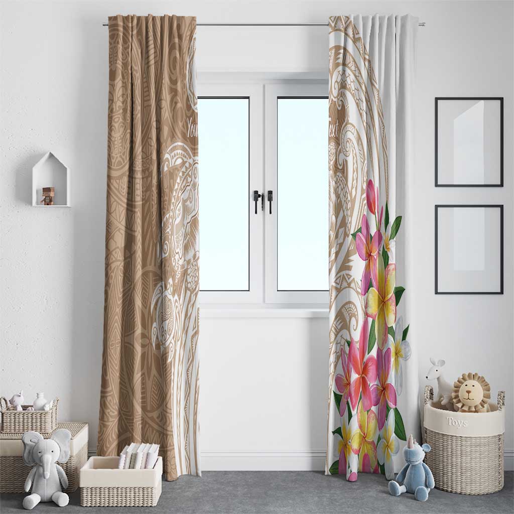 Aloha Ni’ihau Island Personalized Window Curtain Beige Dreamy Turtle