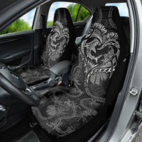 Hawaii Father's Day Vintage Lei Car Seat Cover Hauoli la Makuakane - Black LT7 - Polynesian Pride