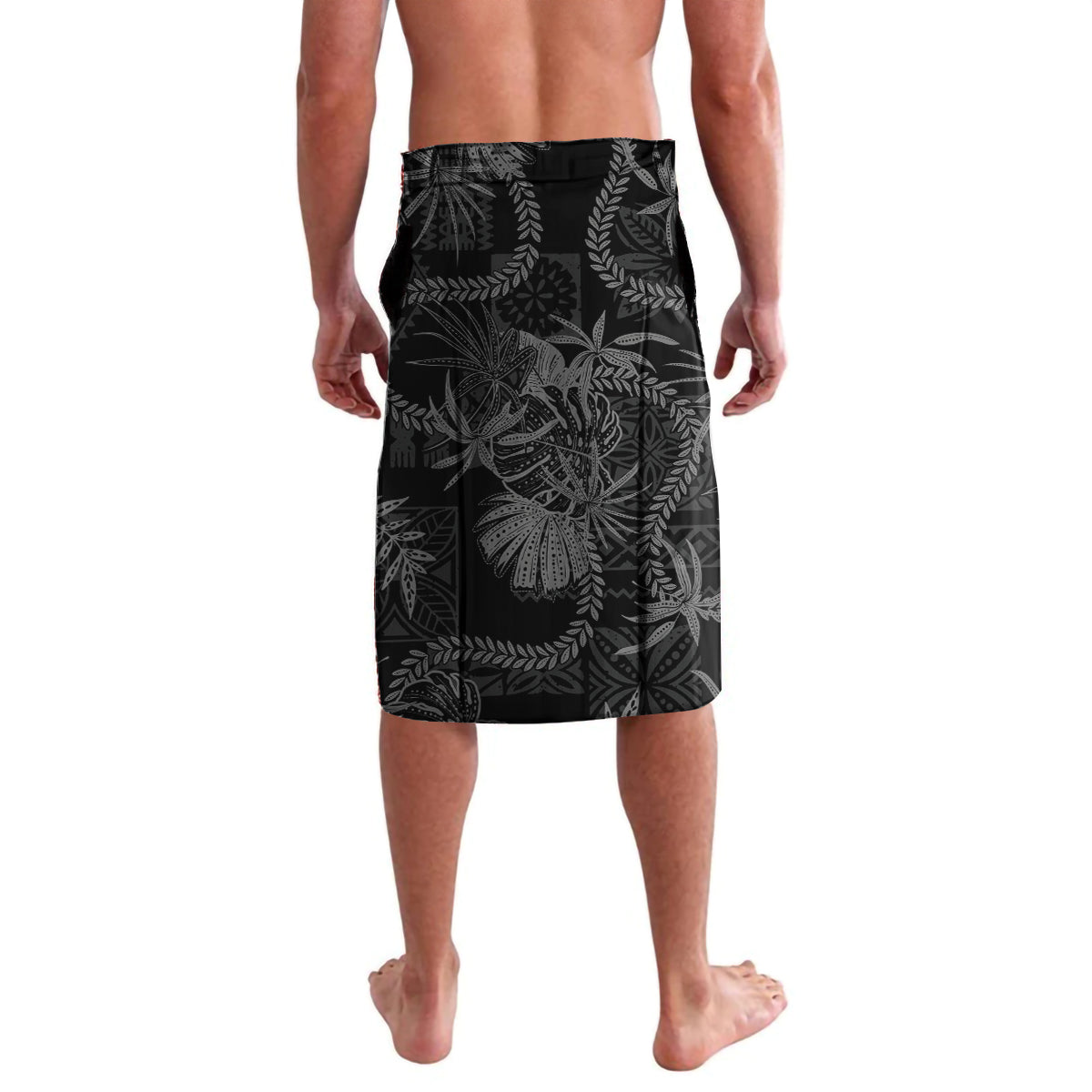 Hawaii Father's Day Vintage Lei Lavalava Hauoli la Makuakane - Black