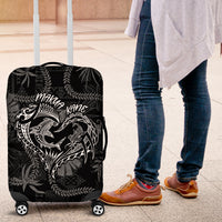 Hawaii Father's Day Vintage Lei Luggage Cover Hauoli la Makuakane - Black LT7 Black - Polynesian Pride