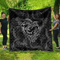 Hawaii Father's Day Vintage Lei Quilt Hauoli la Makuakane - Black LT7 - Polynesian Pride