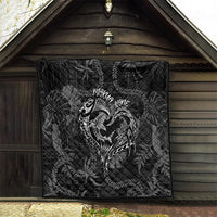 Hawaii Father's Day Vintage Lei Quilt Hauoli la Makuakane - Black LT7 - Polynesian Pride
