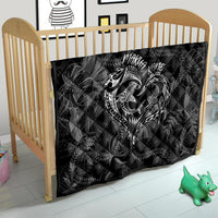 Hawaii Father's Day Vintage Lei Quilt Hauoli la Makuakane - Black LT7 - Polynesian Pride