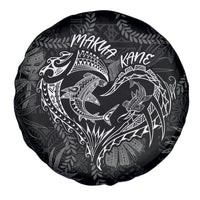 Hawaii Father's Day Vintage Lei Spare Tire Cover Hauoli la Makuakane - Black LT7 - Polynesian Pride