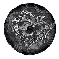 Hawaii Father's Day Vintage Lei Spare Tire Cover Hauoli la Makuakane - Black LT7 - Polynesian Pride