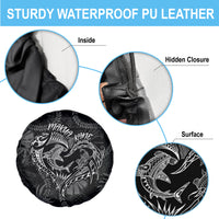 Hawaii Father's Day Vintage Lei Spare Tire Cover Hauoli la Makuakane - Black LT7 - Polynesian Pride