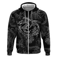 Hawaii Father's Day Vintage Lei Zip Hoodie Hauoli la Makuakane - Black LT7 Zip Hoodie Black - Polynesian Pride