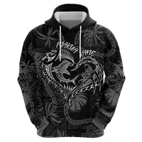 Hawaii Father's Day Vintage Lei Zip Hoodie Hauoli la Makuakane - Black LT7 - Polynesian Pride