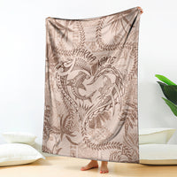 Hawaii Father's Day Vintage Lei Blanket Hauoli la Makuakane - Beige LT7 - Polynesian Pride