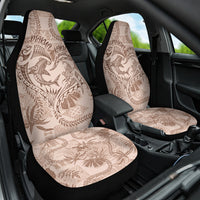 Hawaii Father's Day Vintage Lei Car Seat Cover Hauoli la Makuakane - Beige LT7 One Size Beige - Polynesian Pride