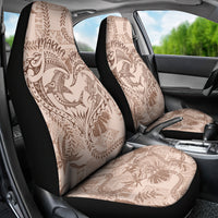 Hawaii Father's Day Vintage Lei Car Seat Cover Hauoli la Makuakane - Beige LT7 - Polynesian Pride