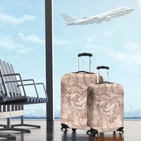 Hawaii Father's Day Vintage Lei Luggage Cover Hauoli la Makuakane - Beige LT7 - Polynesian Pride