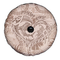 Hawaii Father's Day Vintage Lei Spare Tire Cover Hauoli la Makuakane - Beige LT7 - Polynesian Pride